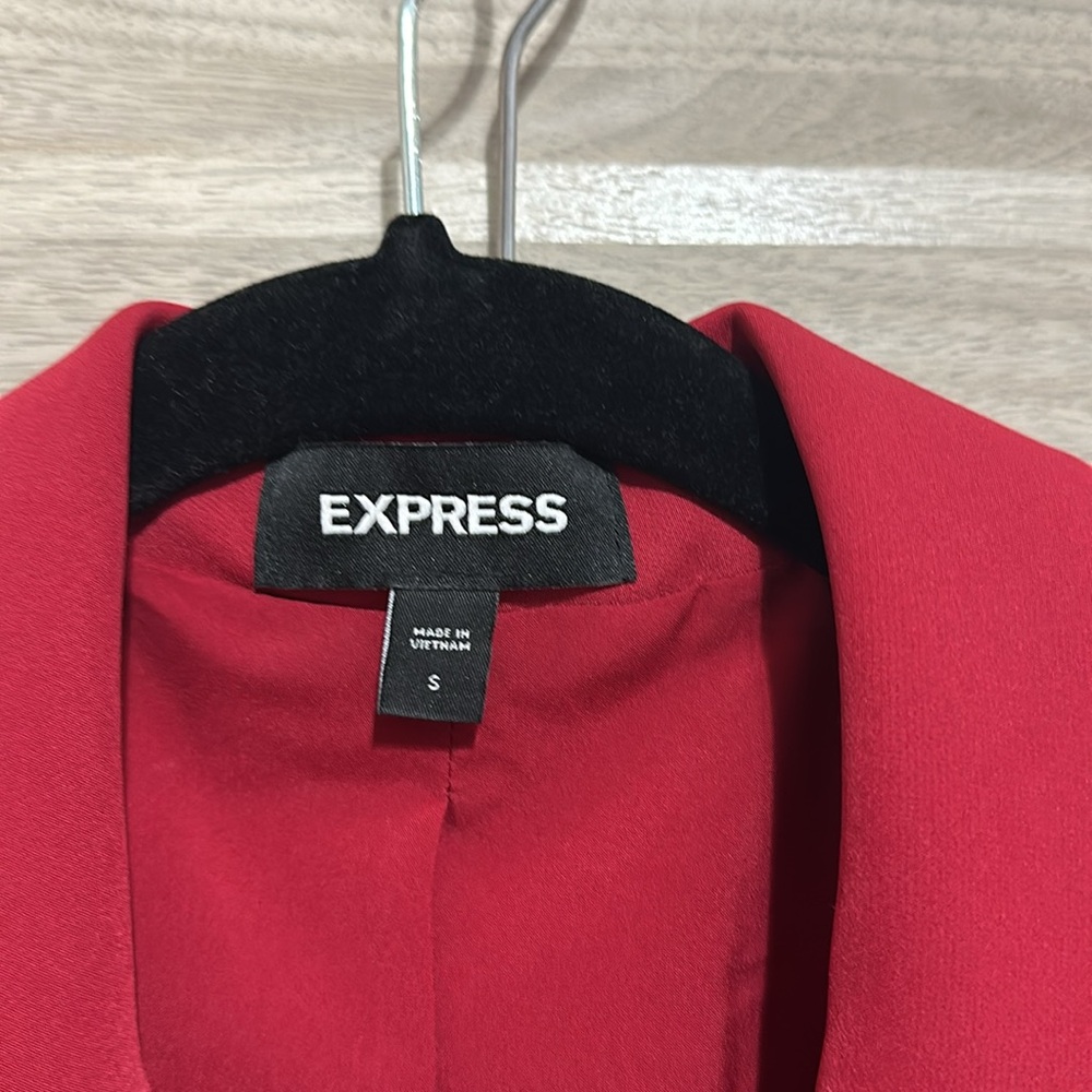 Express One Button Blazer- Red- Only Worn Once! - image 3